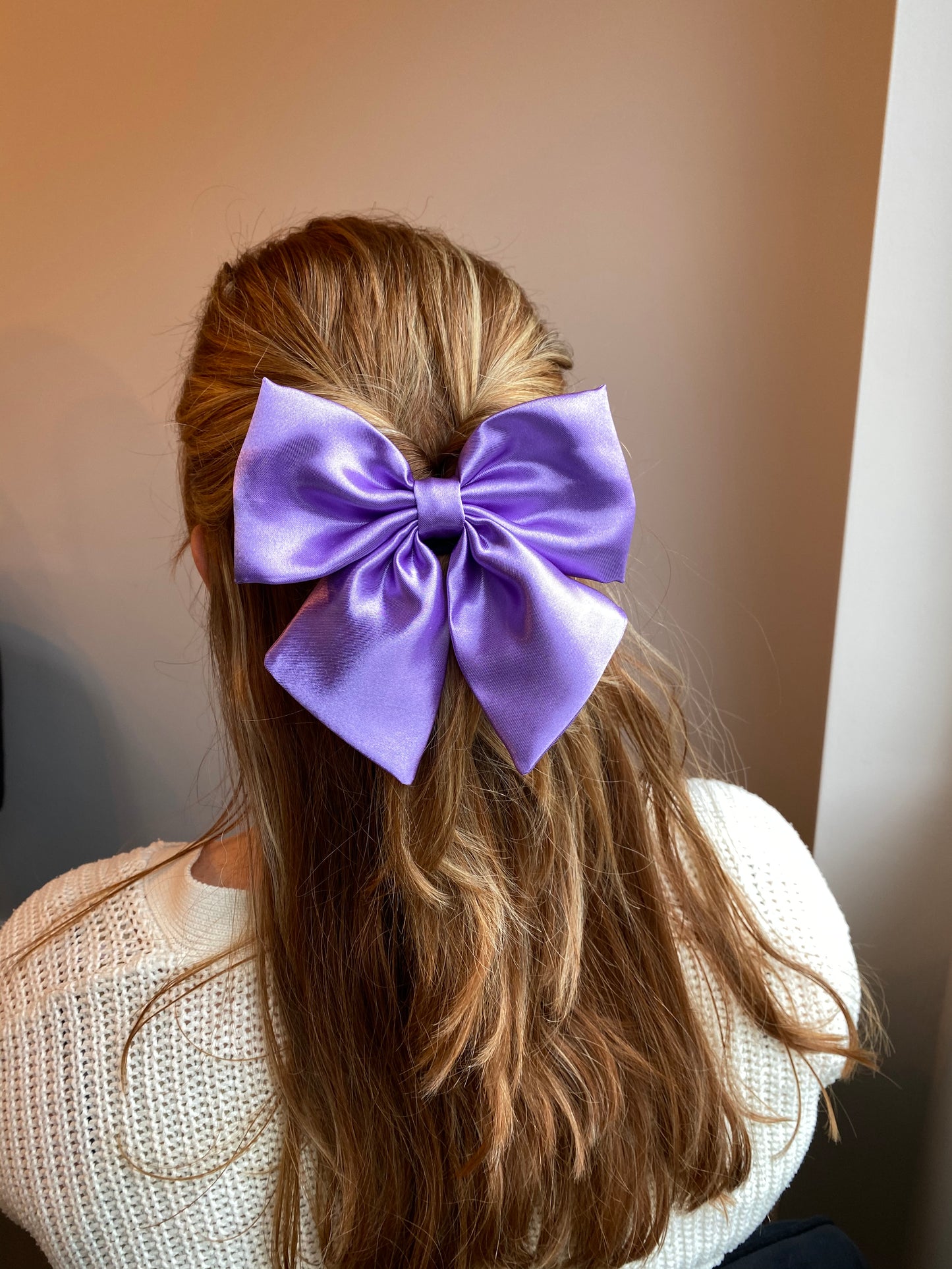 Satijnen Strik (Lila)