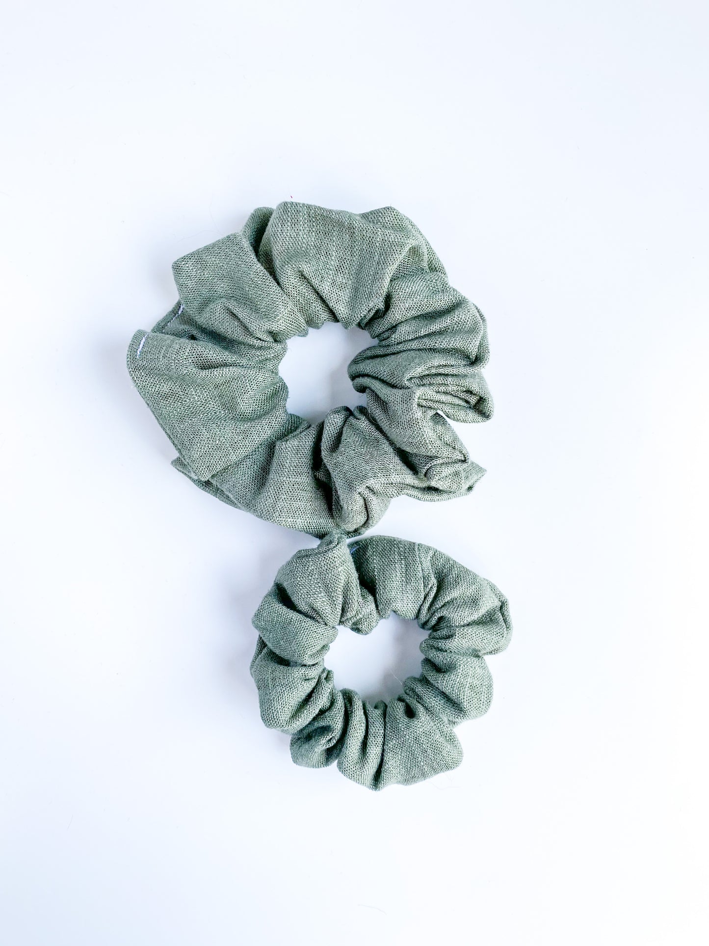 Lynn scrunchie Kaki (Moeder & dochter setje)