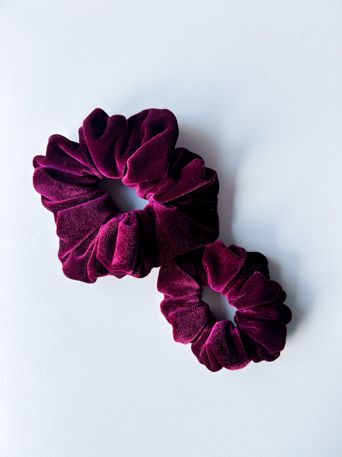 Violet scrunchie Bordeaux Rood (Moeder & dochter setje)