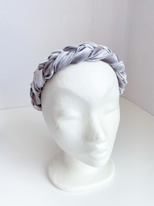 Violet velvet Haarband Zilver