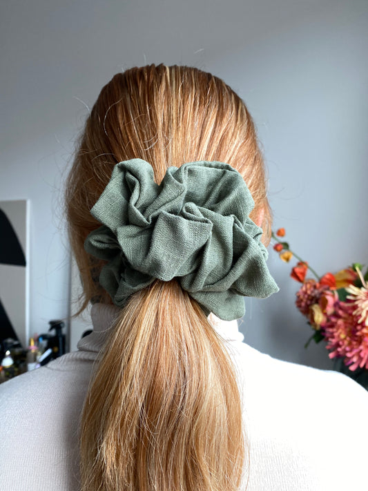 XL Lynn scrunchie Kaki Groen