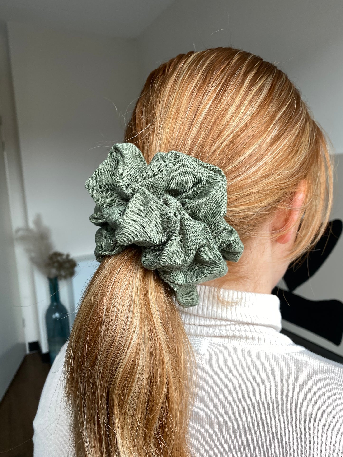 XL Lynn scrunchie Kaki Groen