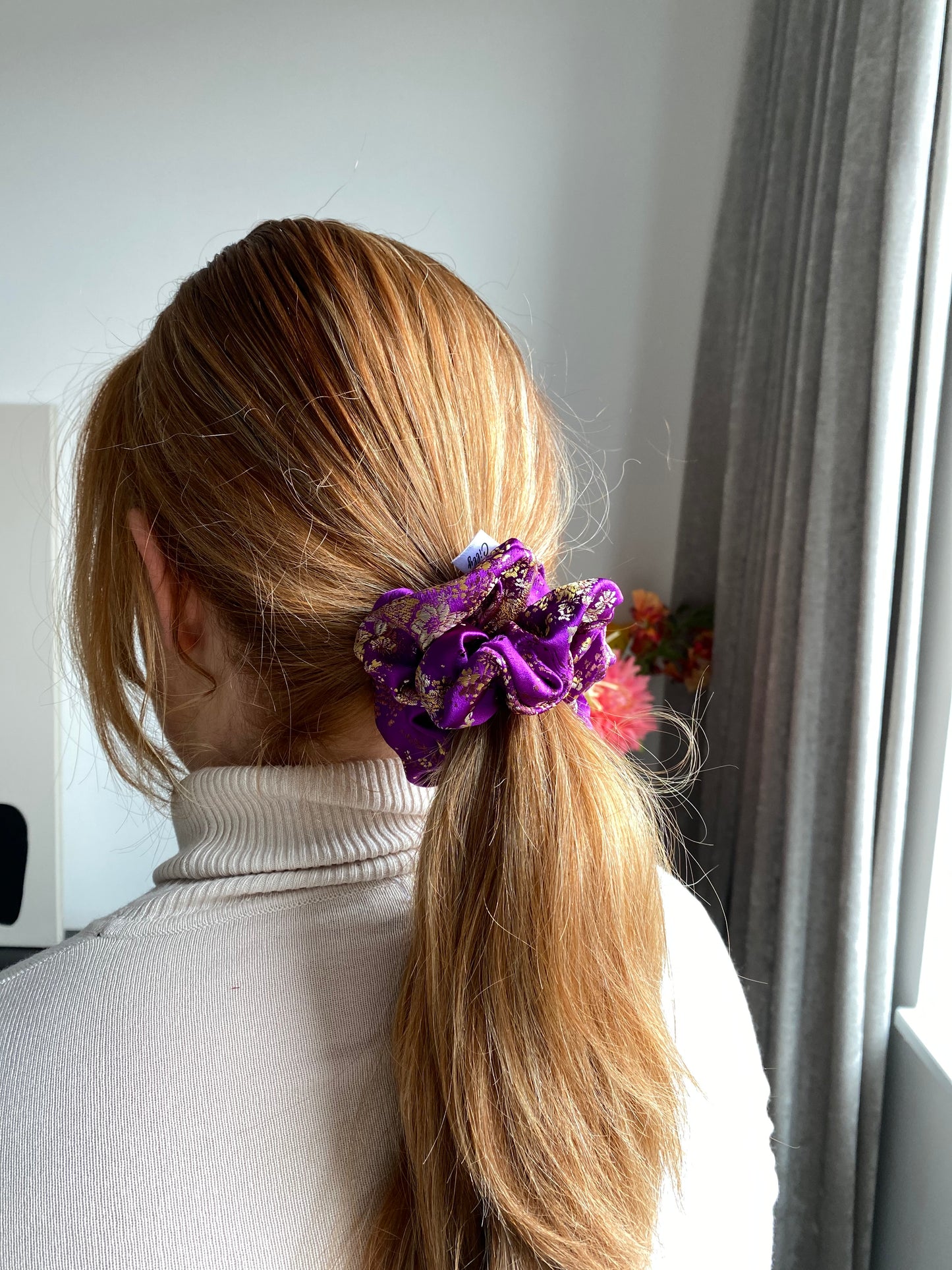 Belle scrunchie Paars