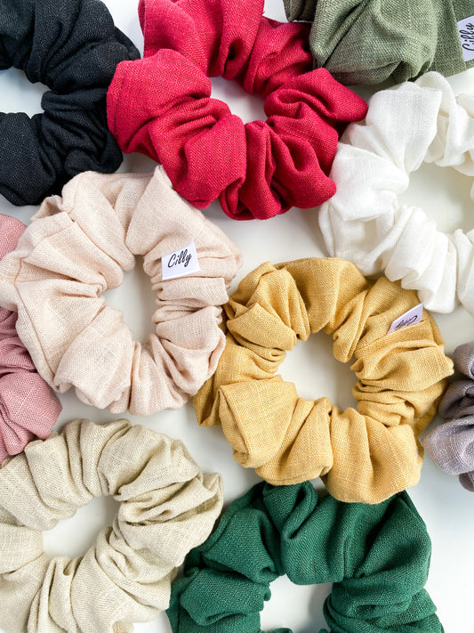 Lynn scrunchie Donker Groen