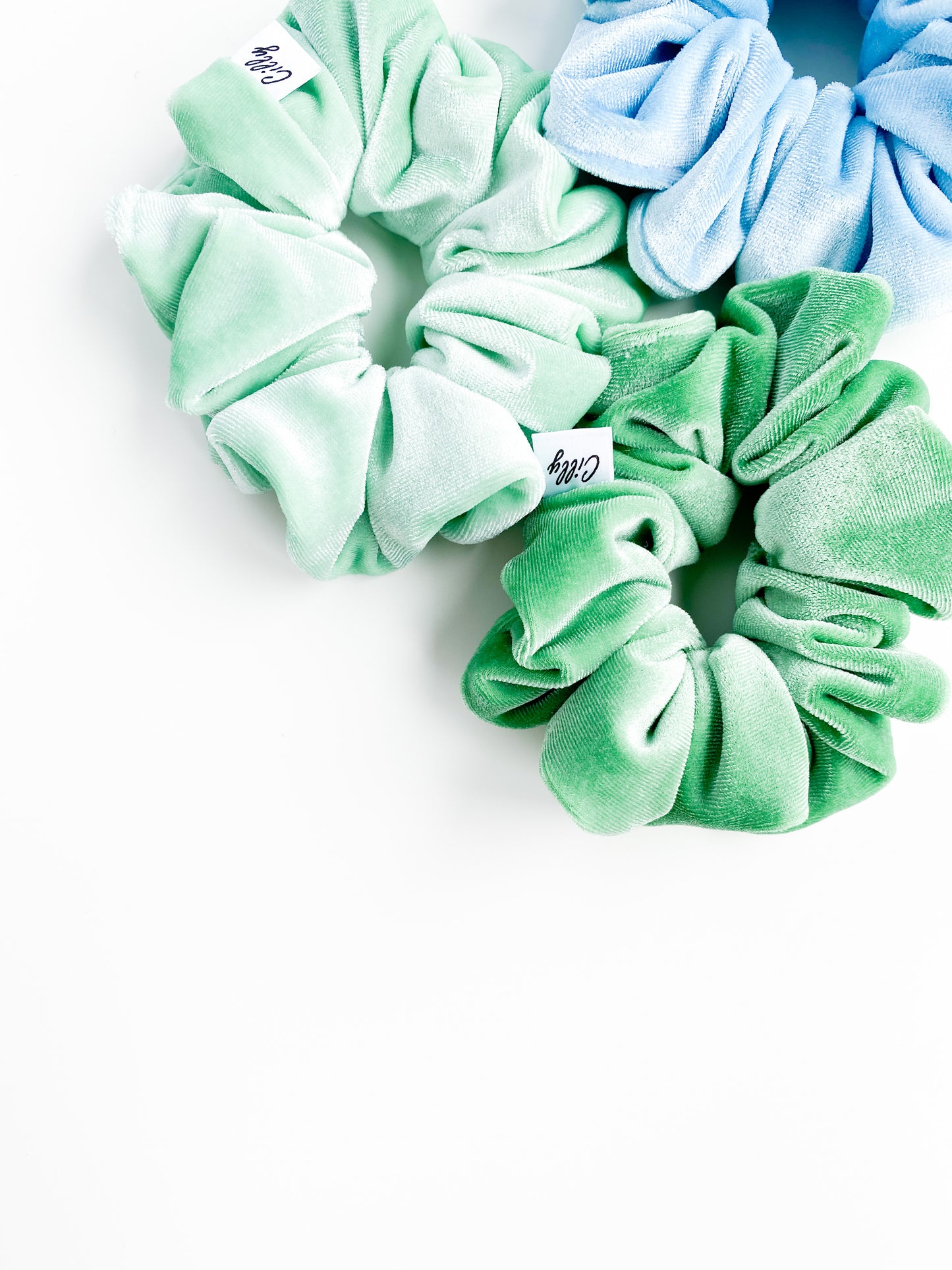 Violet scrunchie Groen