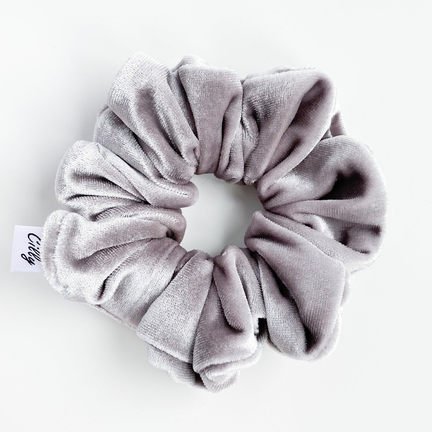 Violet scrunchie Zilver