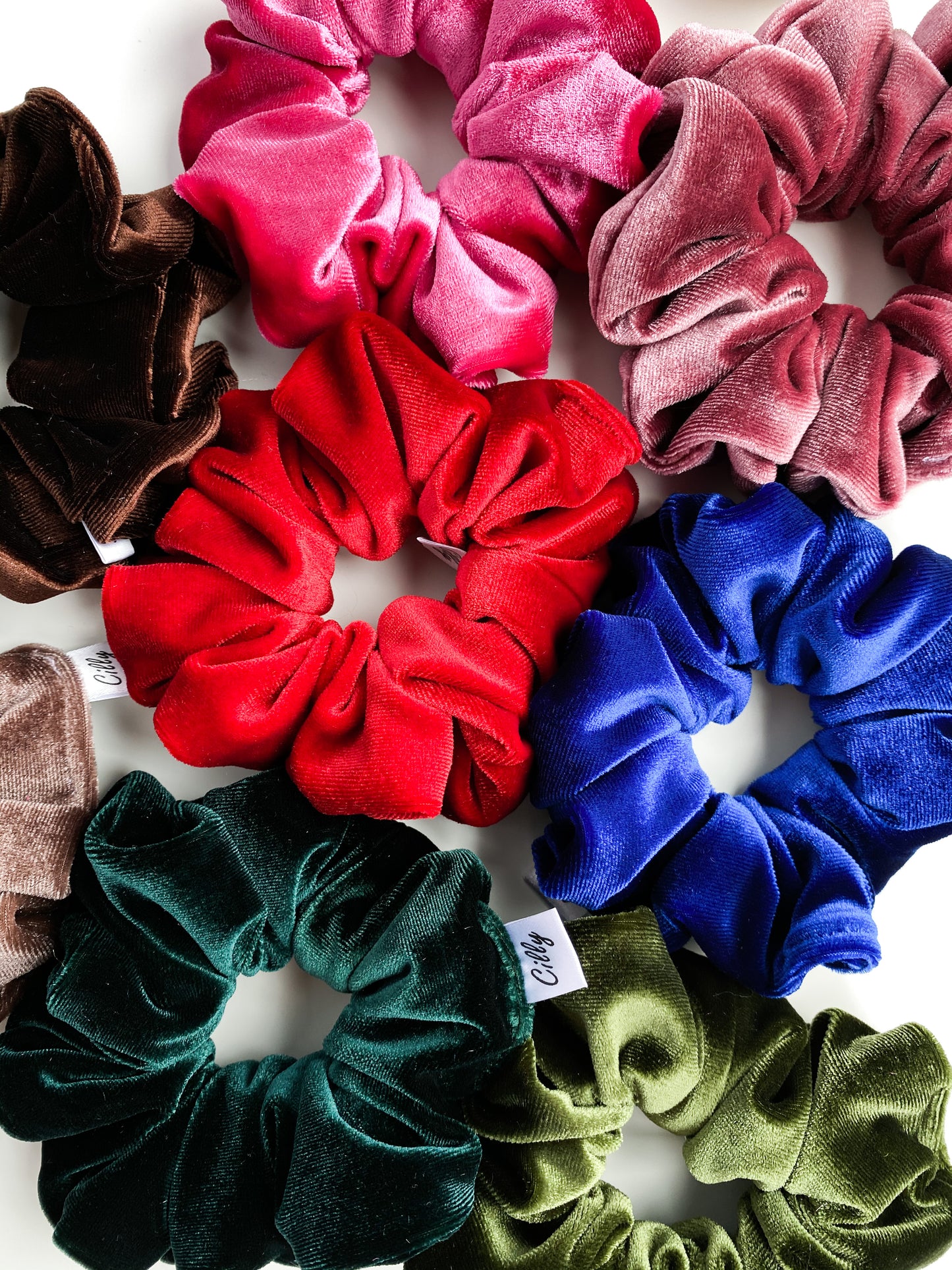 Violet scrunchie Kobalt blauw