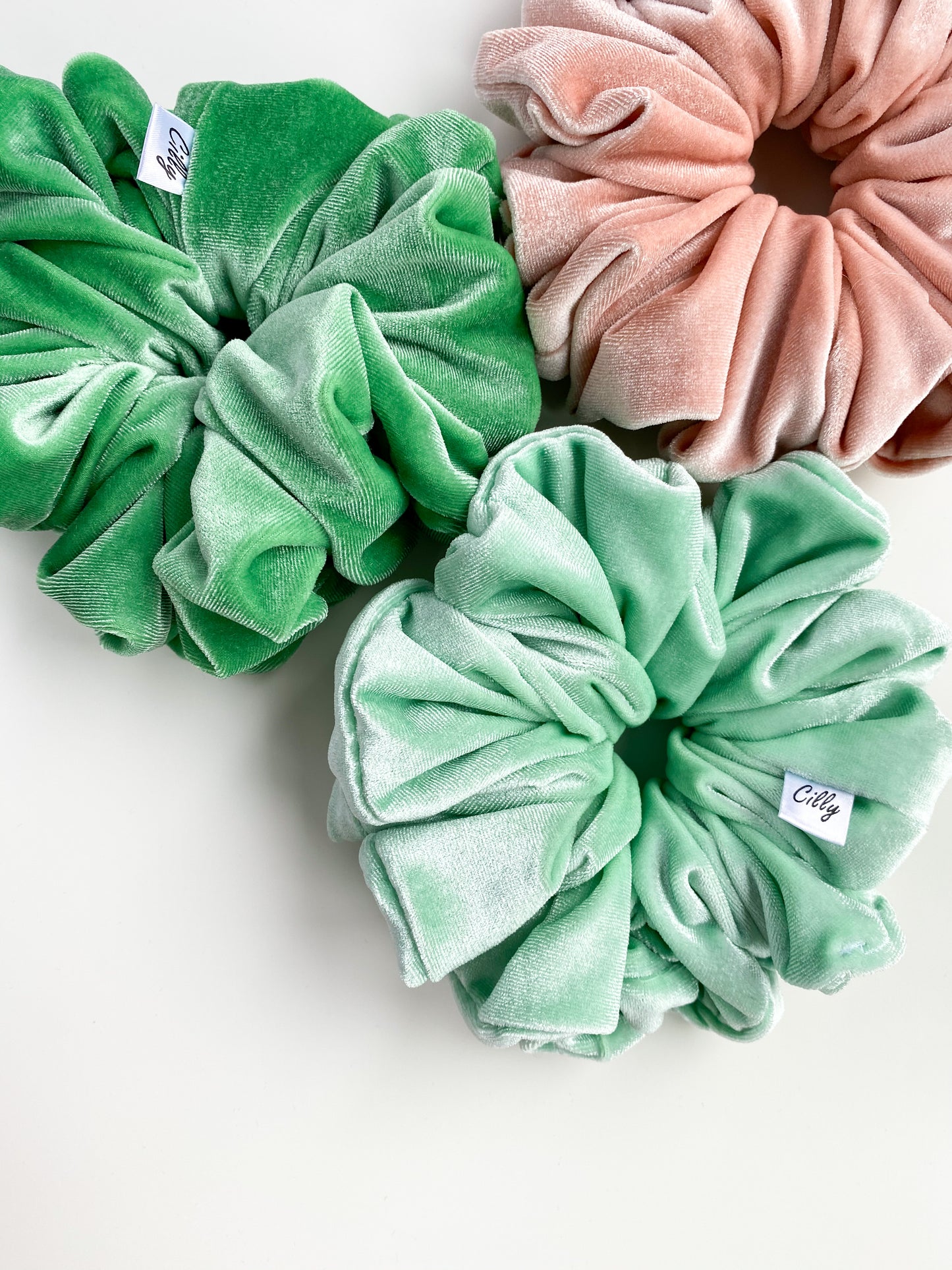 XL Violet scrunchie groen