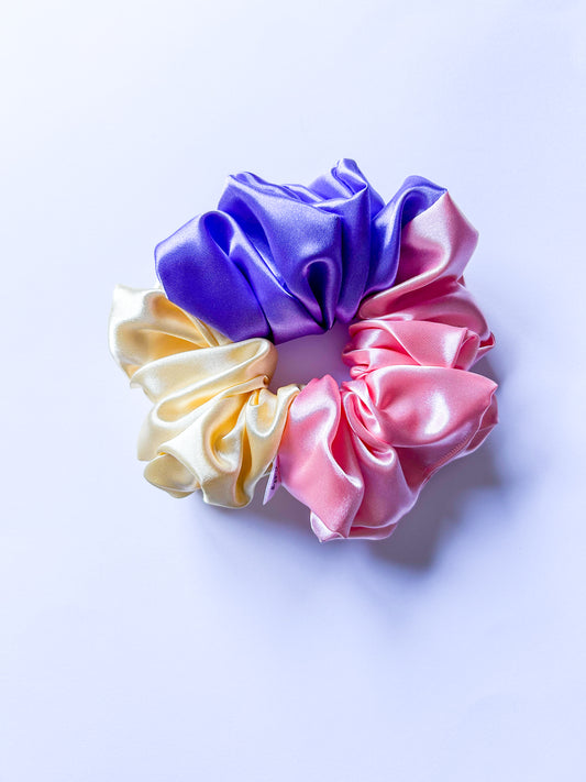 XL satijnen scrunchie Pastel x3 Lila