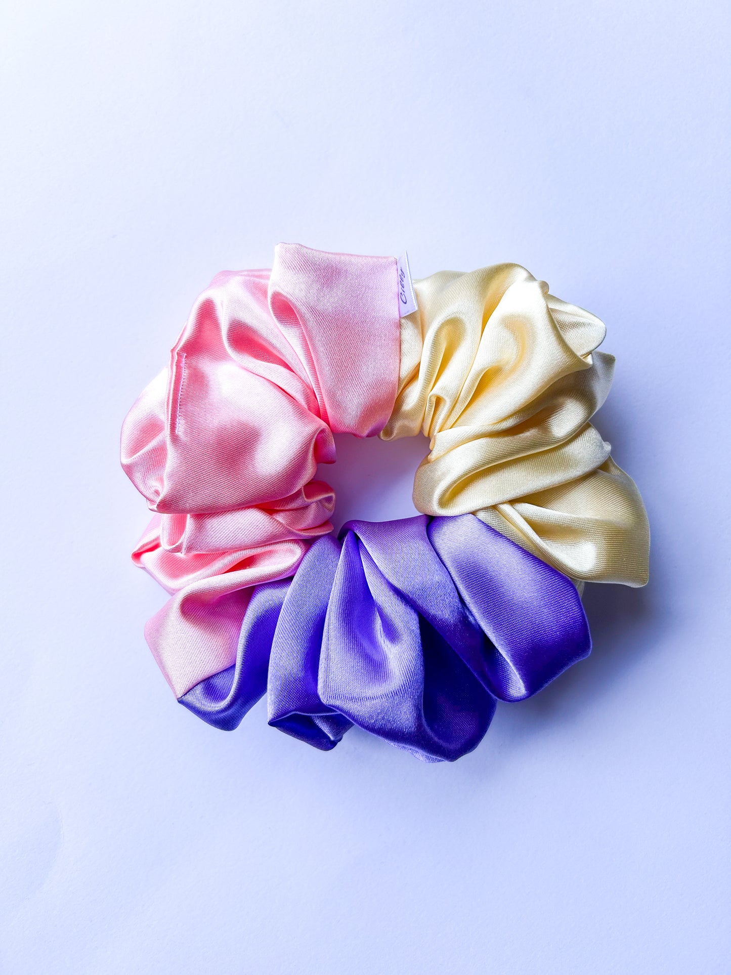 XL satijnen scrunchie Pastel x3 Lila