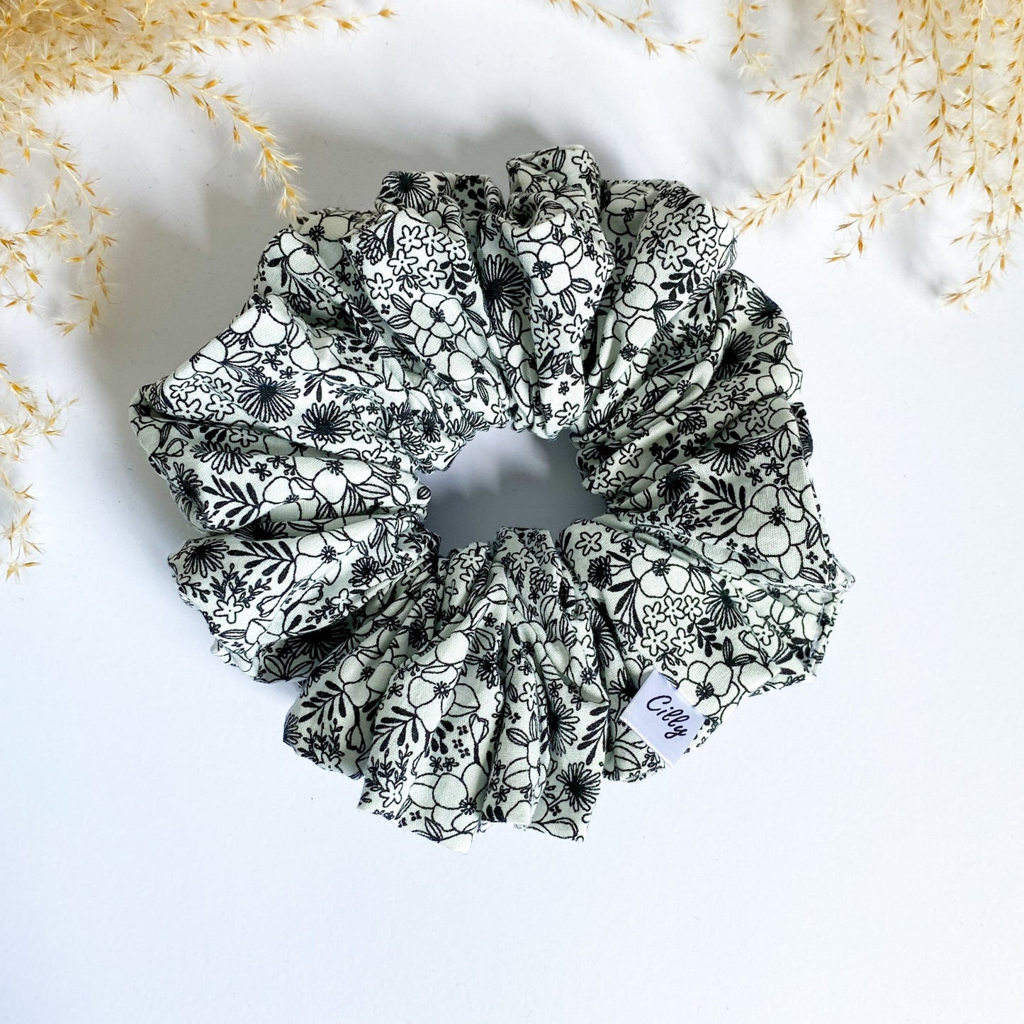 Meadow XL scrunchie wit