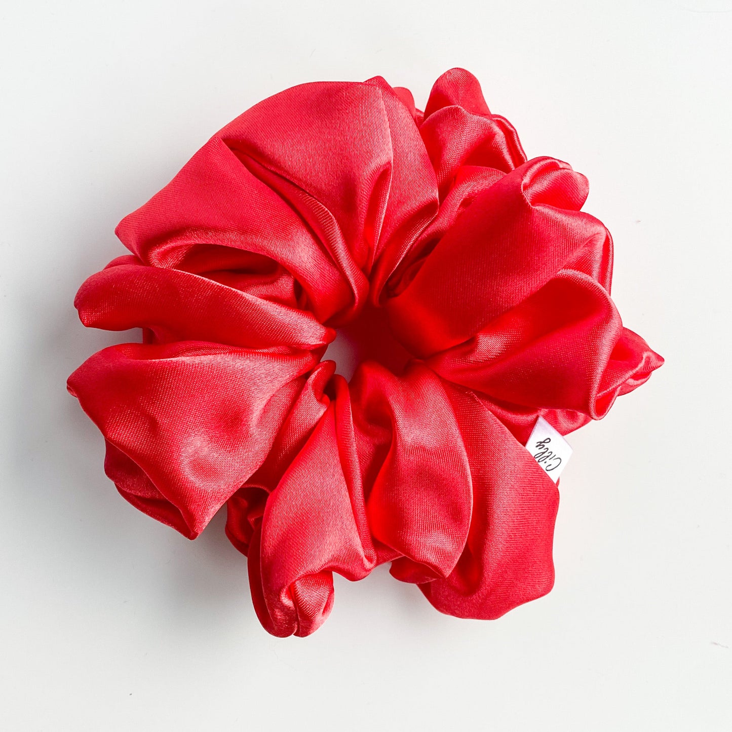 XL Satijnen scrunchie Rood