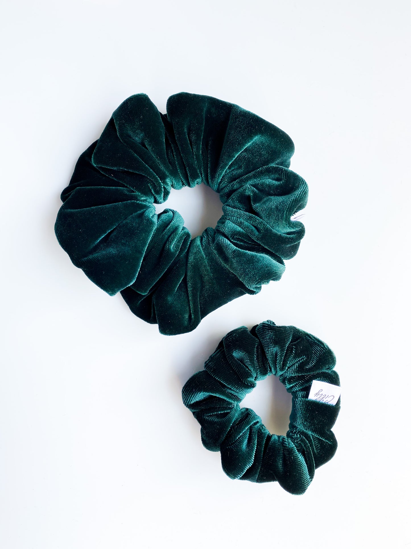 Violet scrunchie Emerald (Moeder & dochter setje)