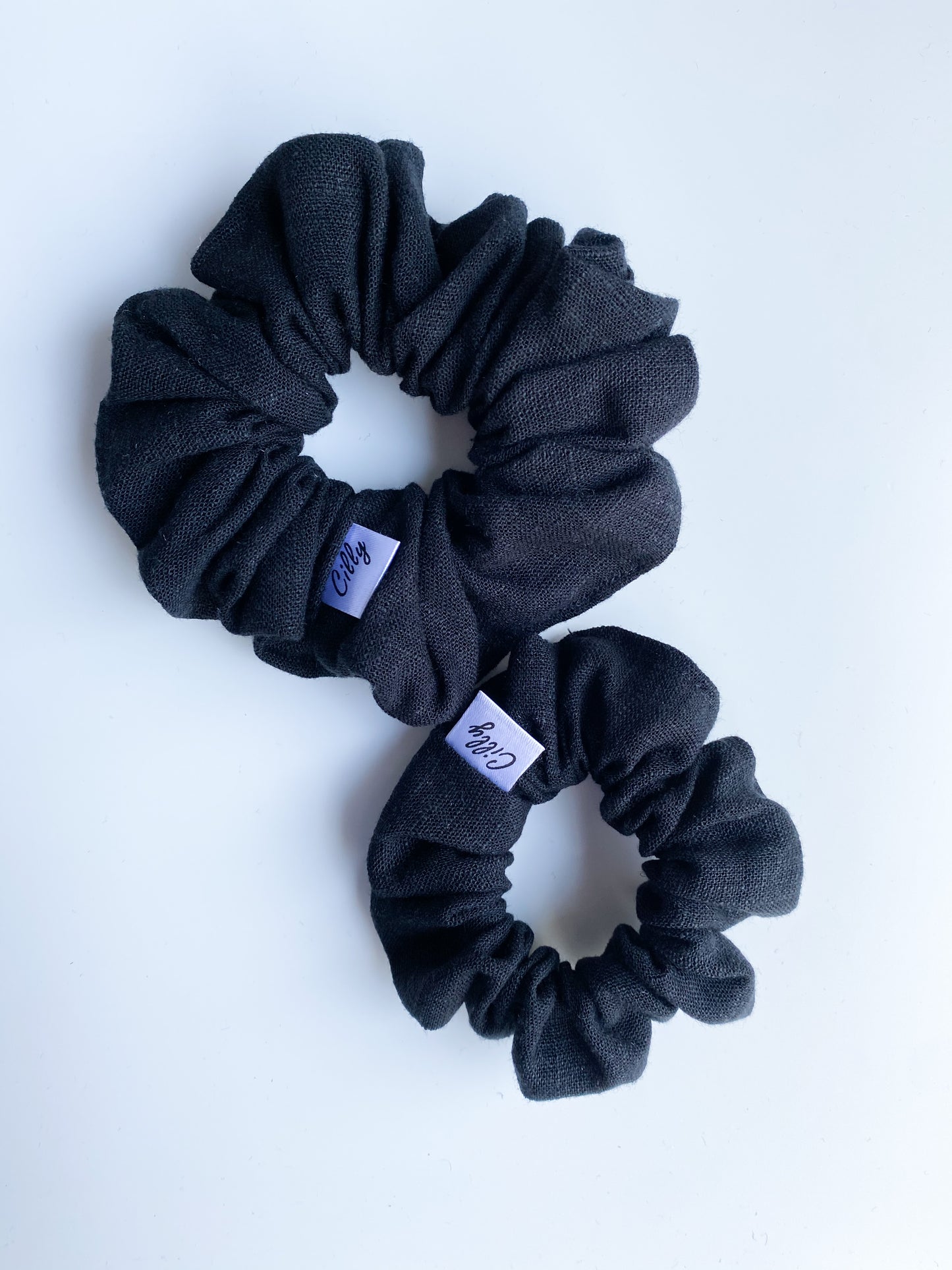 Lynn scrunchie Zwart (Moeder & dochter setje)