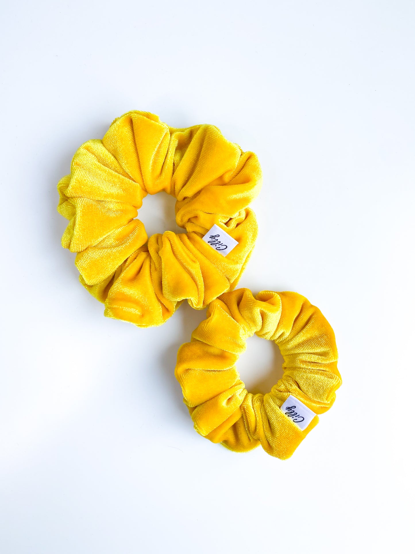 Violet scrunchie Geel (Moeder & dochter setje)