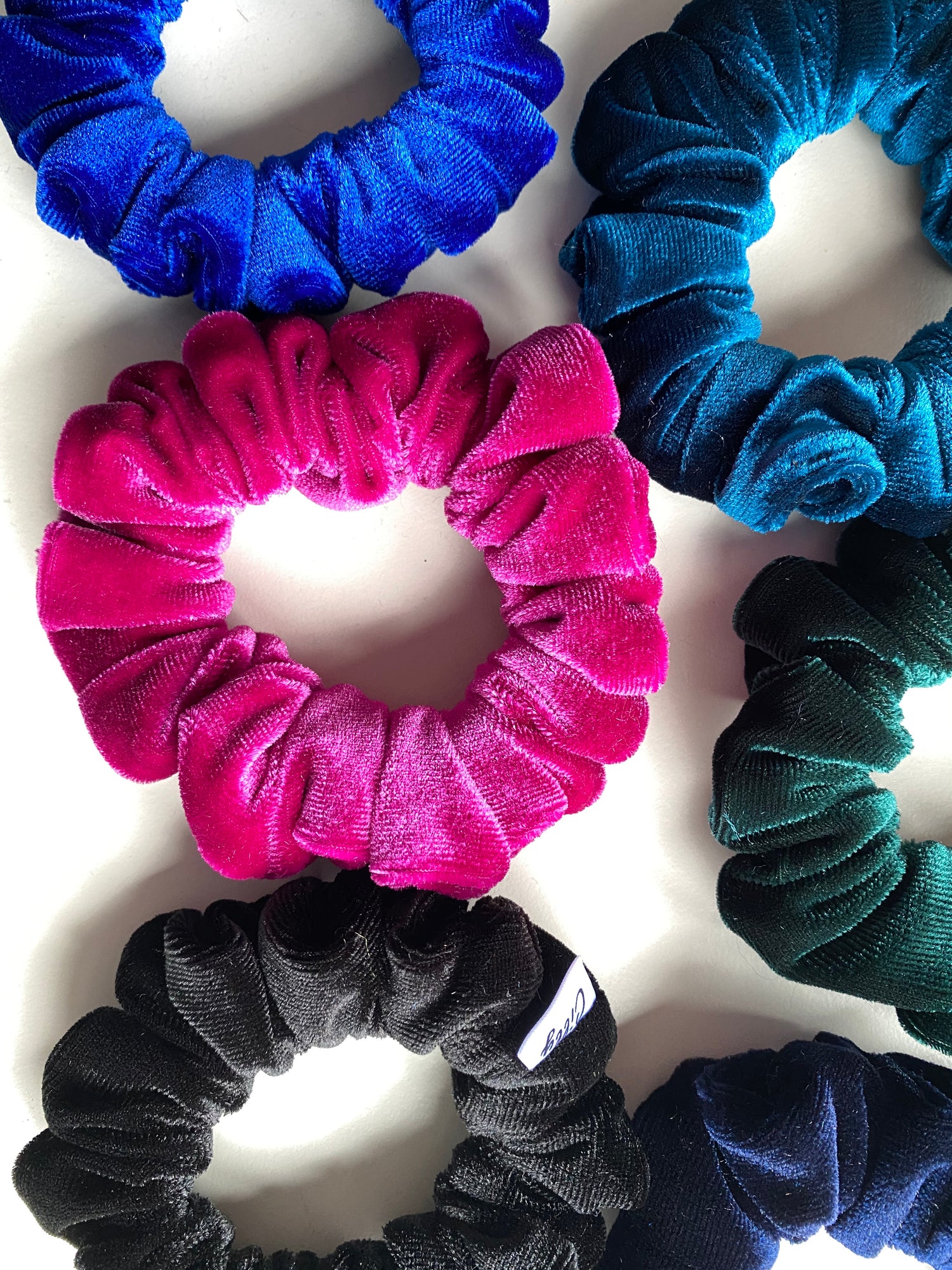 XS velvet scrunchies