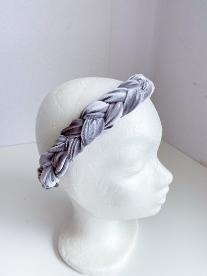 Violet velvet Haarband Zilver