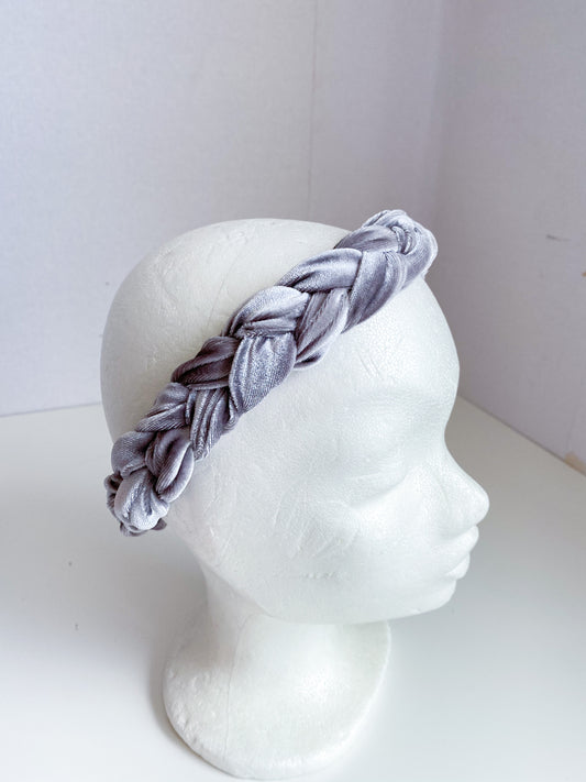 Violet velvet Haarband Zilver
