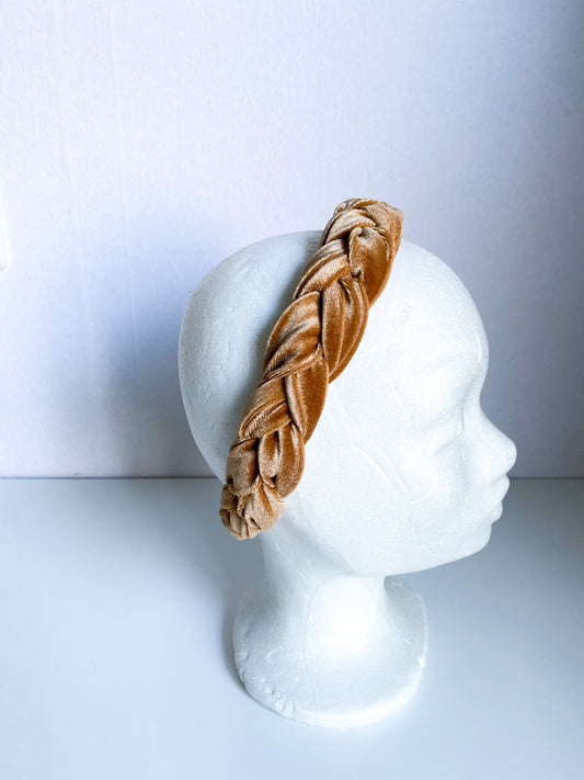 Velvet Haarband Oker Geel