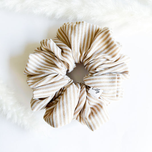 Gigi XL Scrunchie streep beige