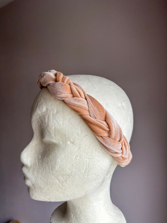 Velvet Haarband beige