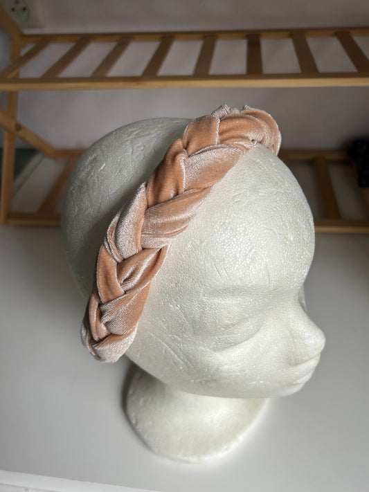 Velvet Haarband beige