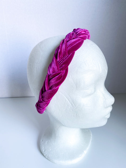 Velvet Haarband Magenta