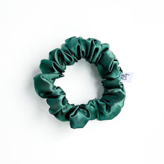 Donker groene XS scrunchie