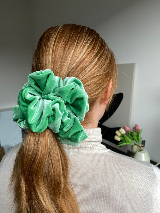 XL Violet scrunchie groen