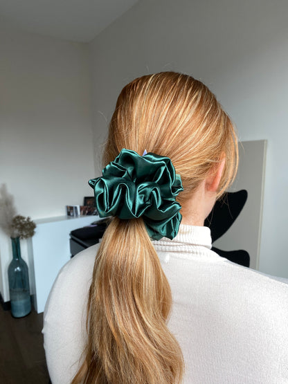 XL satijn scrunchie Licht groen