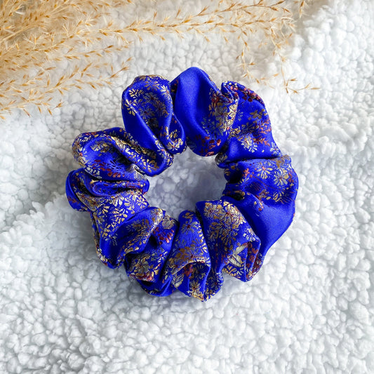 Brooke scrunchie Kobalt blauw