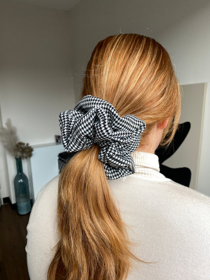 XL Pied de Poule scrunchie