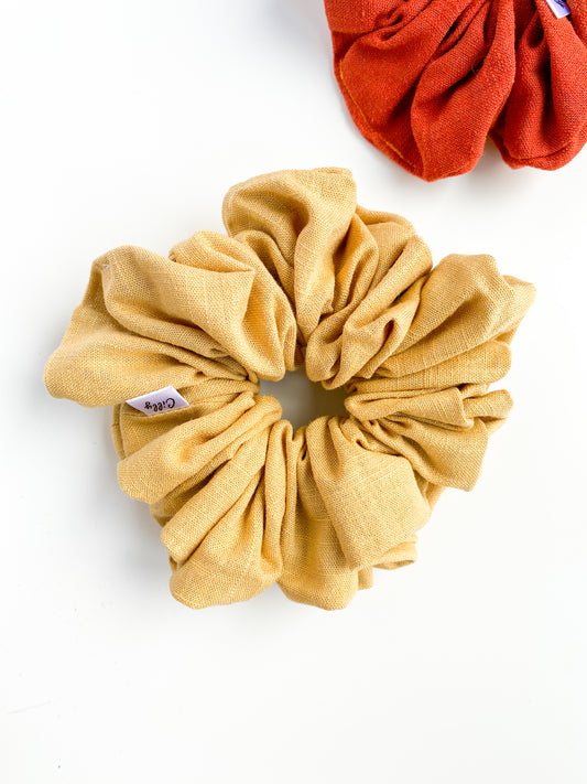 XL Lynn scrunchie Oker geel