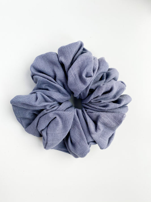 XL Lynn scrunchie Staal Blauw