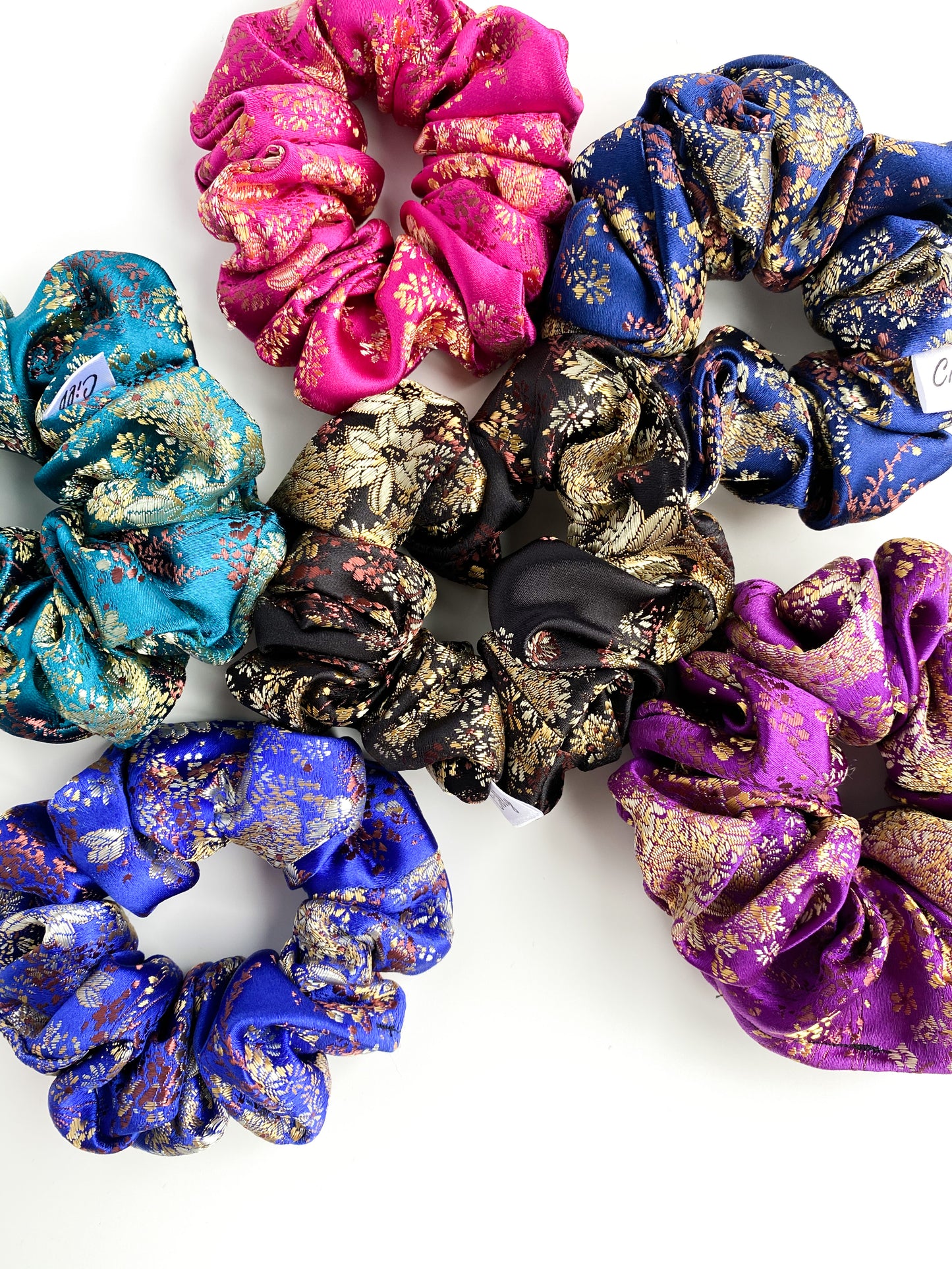 Brooke scrunchie Kobalt blauw