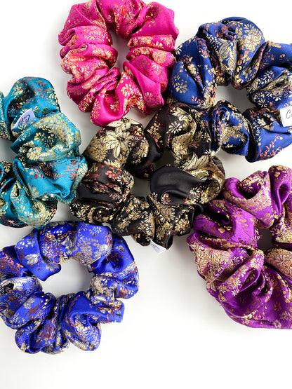 Brooke scrunchie Kobalt blauw
