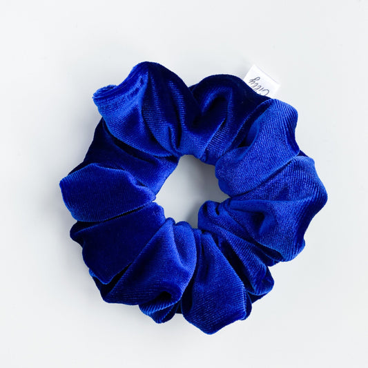 Violet scrunchie Kobalt blauw