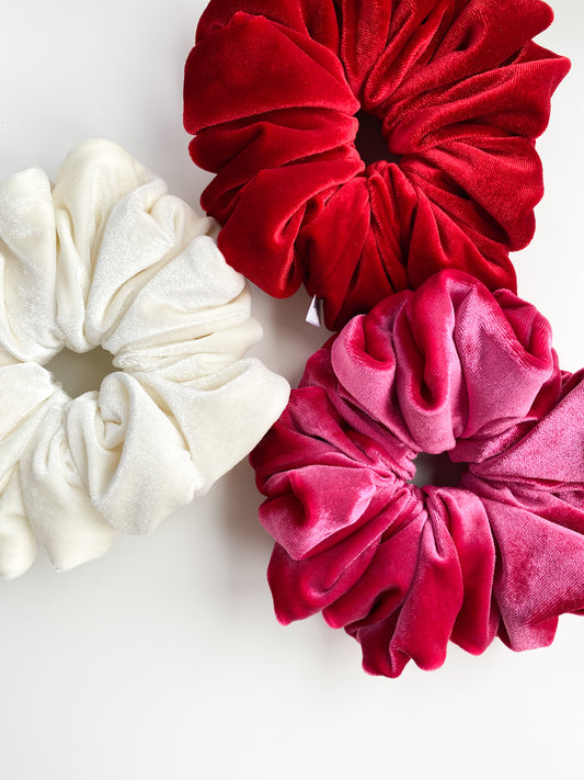 XL Violet scrunchie Ivoor