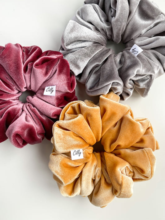XL Violet scrunchie Oker geel
