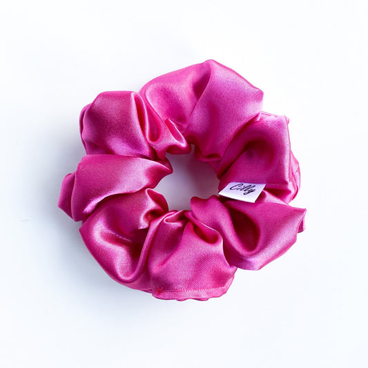 Satijnen scrunchie roze