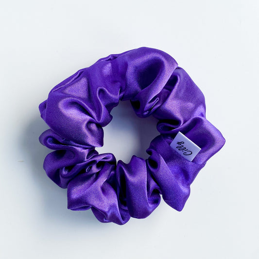 Satijnen scrunchie Paars