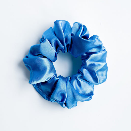 Satijnen scrunchie Sky blauw