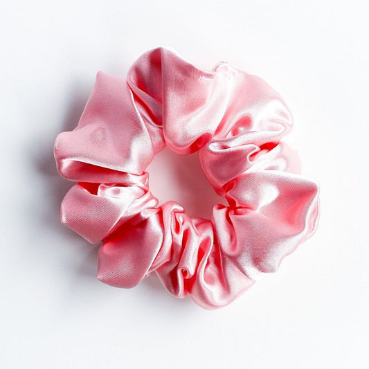 Satijnen scrunchie Licht roze