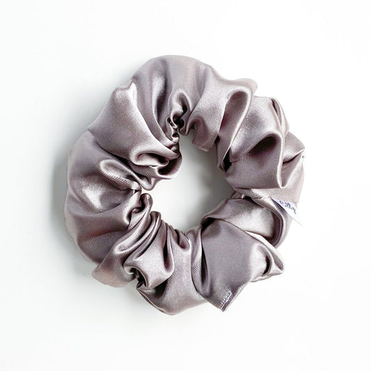 Satijnen scrunchie Oud Grijs