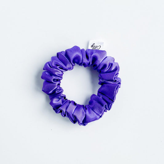 XS Satijnen scrunchie Paars