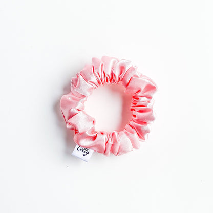 XS Satijnen scrunchie Licht roze