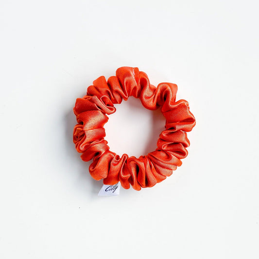 XS Satijnen scrunchie Roest Oranje
