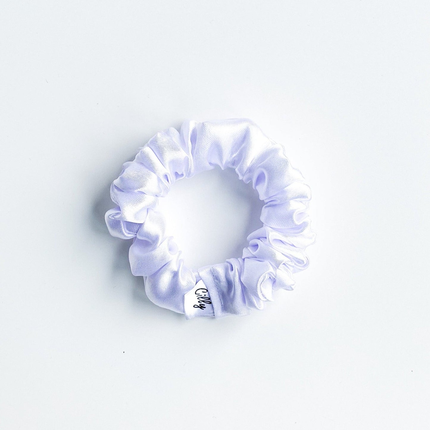 XS Satijnen scrunchie Wit