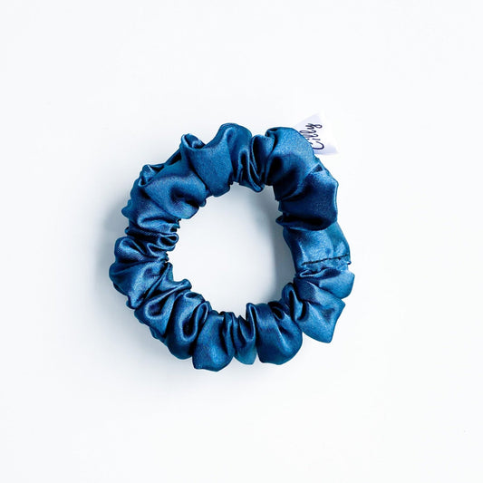 XS Satijnen scrunchie Petrol