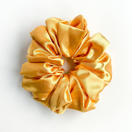 XL satijn scrunchie Goud
